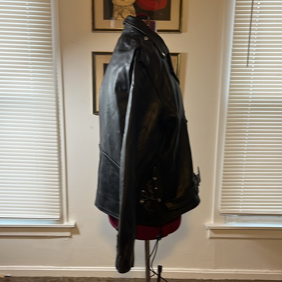 Men’s xxl new with tags real leather motorcycle jacket black - Picture 12 of 17